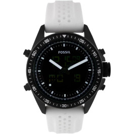 Bracelet de montre Fossil BQ9415 Silicone Blanc 22mm